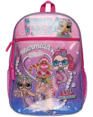 L.O.L. SURPRISE Backpack Mermaid Club 16 Inch Book Bag - White