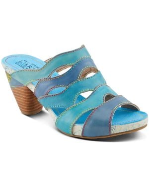 L'ARTISTE By Spring Step Pita Strappy Sandal Leather - Blue