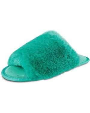Jessica Simpson Open Toe Slide Slippers - Green