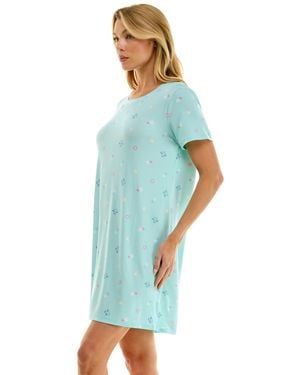 Roudelain Short-sleeve Sleep Shirt - Blue