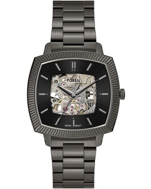 Fossil Nick Jonas X Machine Luxe Automatic Gunmetal Stainless Steel Watch - Gray