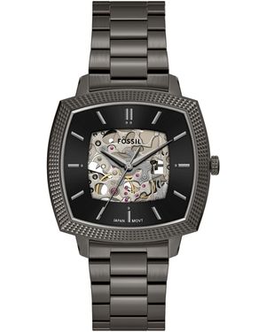 Fossil Nick Jonas X Machine Luxe Automatic Gunmetal Stainless Steel Watch - Gray
