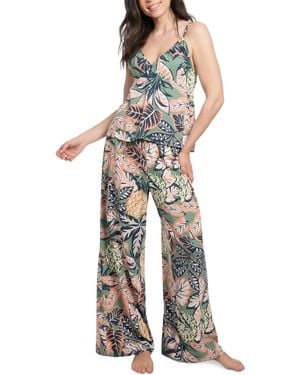 MIDNIGHT BAKERY Floral Cami Pant Lounge Set - Green