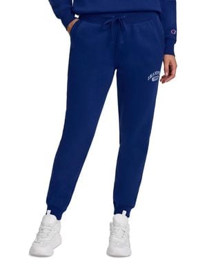 Champion Powerblend Fleece Graphic-print Sweatpants - Blue