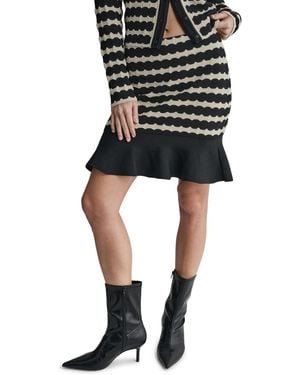 BCBGMAXAZRIA Pencil Striped Mini Skirt - Black