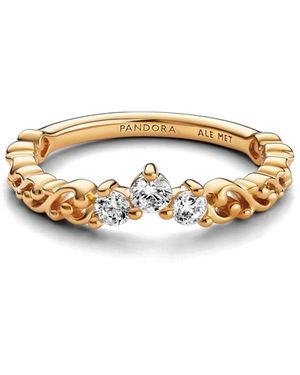 PANDORA Plated Disney Beauty And Beast Rose Ring - Metallic