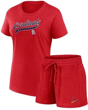 Fanatics 2-pieces St. Louis Cardinals Start To Finish T-shirt And Shorts Combo Pack - Red