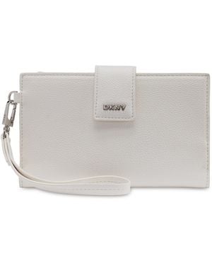 DKNY Boxed Lilah Snap Closure Flap Mini Wallet - Gray