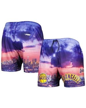 Pro Standard Los Angeles Lakers Cityscape Shorts - Blue