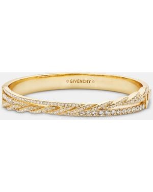 Givenchy Pave Twist Bangle Bracelet - Metallic
