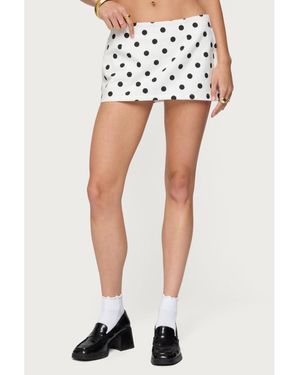 Edikted Noreen Polka Dot Mini Skort - White