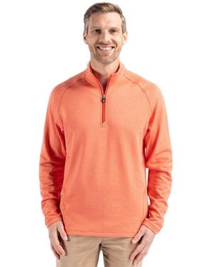 Cutter & Buck Peshastin Fleece Long Sleeve Half Zip Pullover - Orange