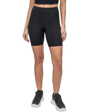 DKNY Sport Rhinestone-logo Pocket Bike Shorts - Blue