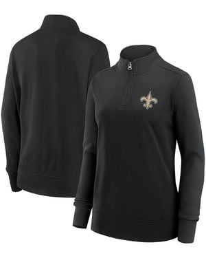 LOGO ATHLETIC New Orleans Saints Velocity Quarter-zip Jacket - Black
