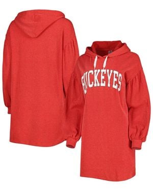 Gameday Couture Ohio State Buckeyes Game Winner Vintage-like Wash Tri-blend Dress - Red