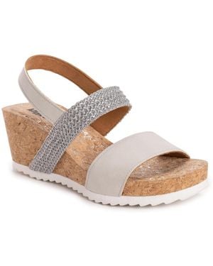 Muk Luks Wendy Wedge Sandal - Black