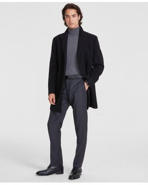 Calvin Klein Men's Prosper Extra-slim Fit Overcoat - Black
