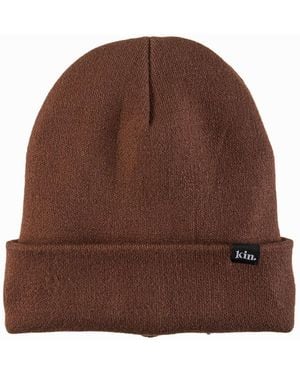 King Apparel Satin-lined Stretch Fit Beanie - Brown