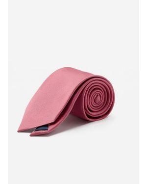 Mango Plain Silk Tie - Pink