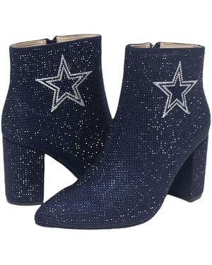 Cuce Dallas Cowboys Crystal Heel Booties - Blue