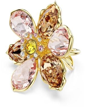 Swarovski Idyllia Multicolored Gold-tone Plated Motif Ring - Metallic