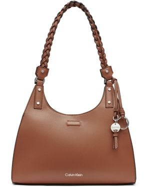 Calvin Klein Shelly Mini Satchel Bag - Brown