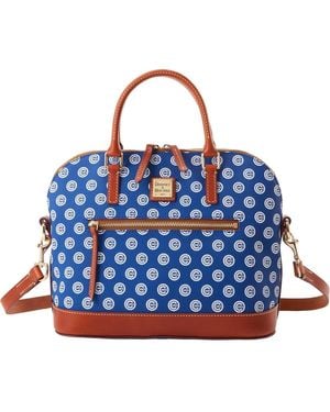 Dooney & Bourke Chicago Cubs Signature Domed Zip Satchel Purse - Blue