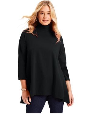 June + Vie June + Vie June + Vie One+only Mock-neck Tunic - Black