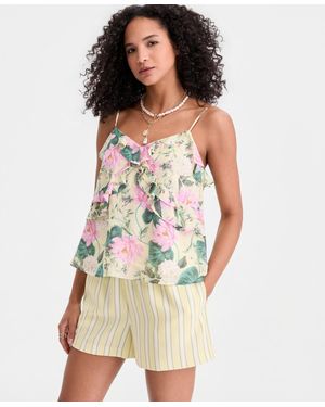 On 34th Ruffle Camisole Top - Natural