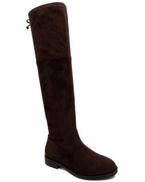 Sugar Milanesa Over-the-knee Round Toe Dress Boots - Brown