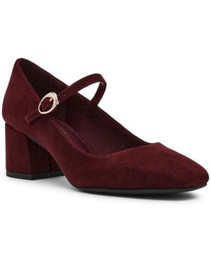 Anne Klein Remie Mary Jane Block Heel Pumps - Red