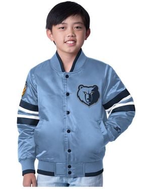 Starter Big Boys And Girls Memphis Grizzlies Scout Varsity Full-snap Jacket - Blue