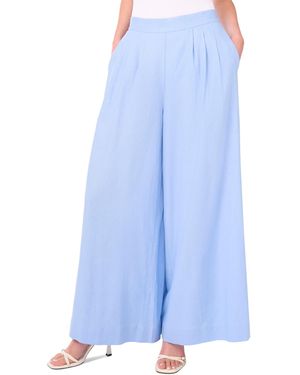 Parker The Maire Linen-blend Wide-leg Pants - Blue