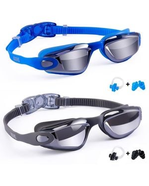 Gnuadz 2pc Swim goggles Kids Anti-fog Uv Protection Comfort Fit - Blue