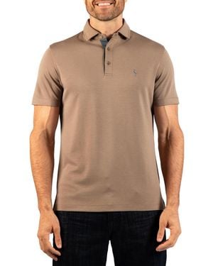 Tailorbyrd Soft Stonewashed Polo - Brown