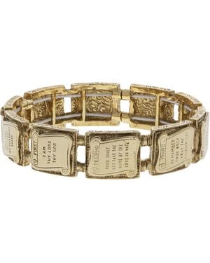 2028 Symbols Of Faith Ten Commandments Stretch Bracelet - Metallic