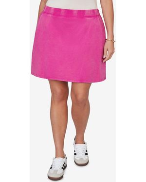 Ruby Rd. Plus Size French Terry Pull-on Skort - Pink