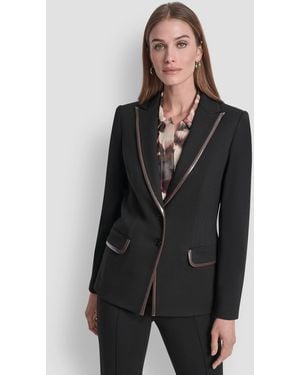 DKNY Two-button Ponte Jacket - Black