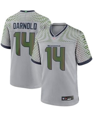 Nike Sam Darnold Wolf Seattle Seahawks 2025 Rivalries Collection Game Jersey - Gray