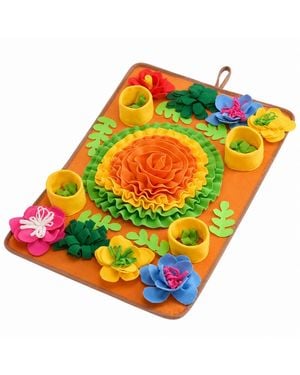 Aronkl Interactive Sniffing Puzzle Feeding Mat For Dogs Cats Pets Brain Enrichment - Multicolor