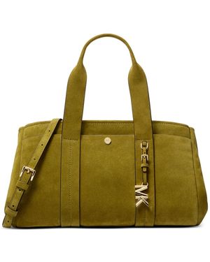 Michael Kors Romee Medium Leather East West Satchel - Green