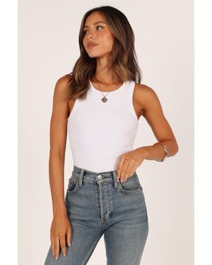 Petal & Pup Ari Ribbed Tank Top - White