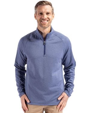 Cutter & Buck Peshastin Fleece Recycled Half Zip Pullover - Blue