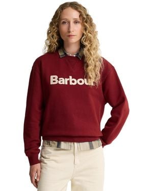 Barbour Hartland Crewneck Sweatshirt - Red