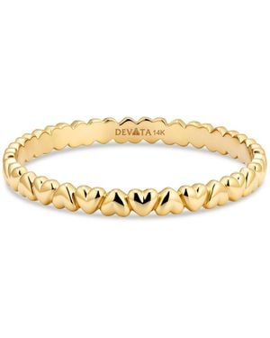 DEVATA Heart Band Ring - Metallic