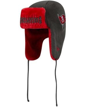KTZ Tampa Bay Buccaneers Helmet Head Trapper Knit Hat - Red
