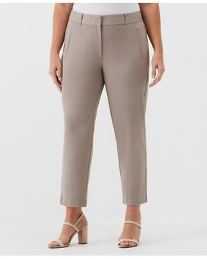 Rafaella Plus Size Straight Leg Ankle Pants - Gray