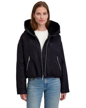 Laundry by Shelli Segal Hooded Bomber Jacket - Black
