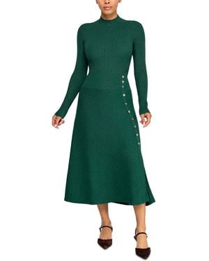 Invitee Long Sleeve Fit & Flare Sweater Dress - Green