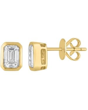 Effy Certified Lab Grown Emerald Cut Diamond Earrings (1-3/8 Ct. T.w. - Metallic